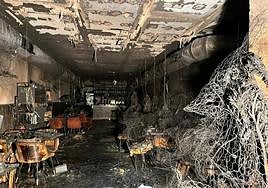 El exterior del restaurante en Madrid donde se produjo un incendio en el que murieron dos personas.