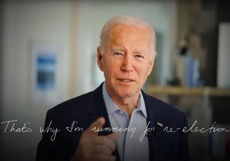 Biden se dirigió este martes en vídeo a los estadounidenses para anunciarles que quiere completar la labor que le encomendaron.