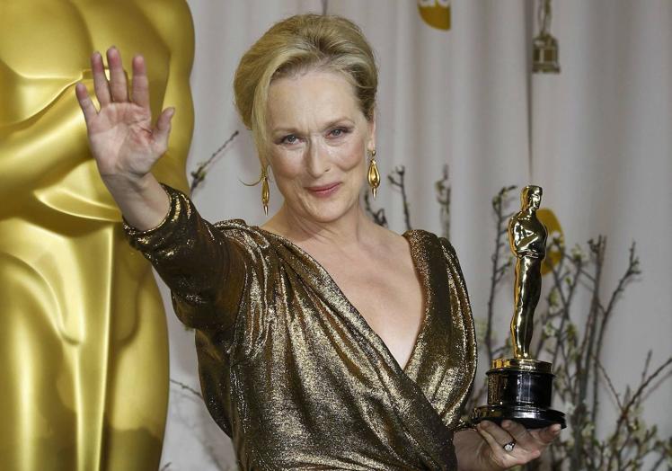 Meryl Streep con su tercer y último Oscar, recibido en 2012 por 'La dama de hierro'.