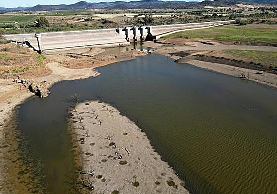 Estado del pantano de Sierra Boyera, al noroeste de la provincia de Córdoba.