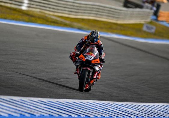 Dani Pedrosa, a lomos de su KTM en el circuito de Jerez.