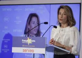 Raquel Sánchez, ministra de Transportes, Movilidad y Agenda Urbana, este viernes en Barcelona.