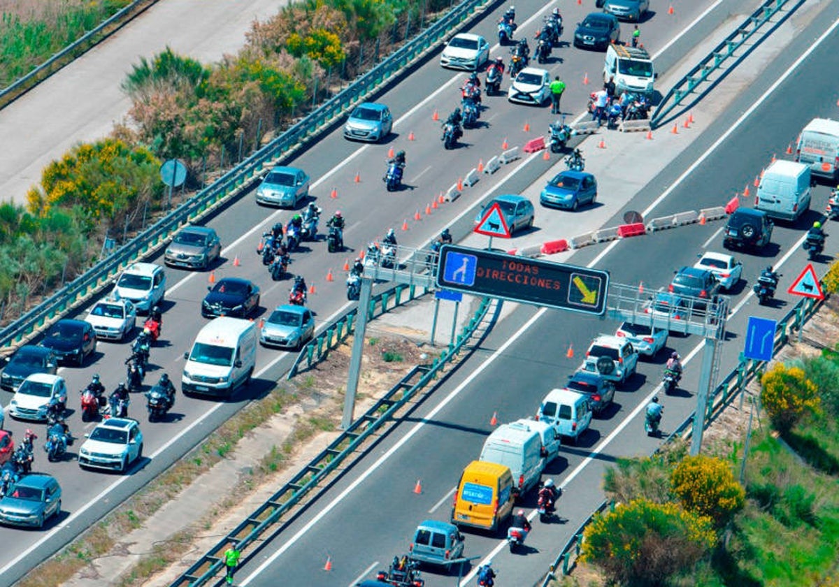 Atasco en la carretera