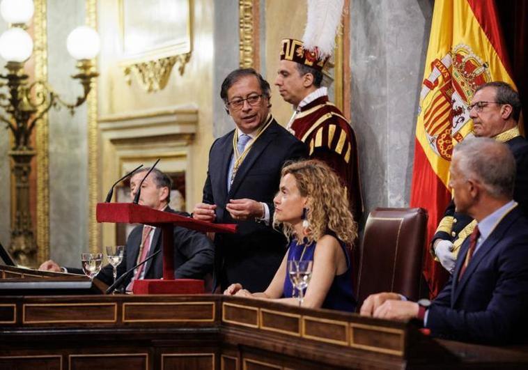 Petro apuesta en el Congreso por impulsar «una nueva hermandad» entre España y Colombia