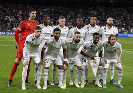 Once del Real Madrid en un partido de la presente temporada.