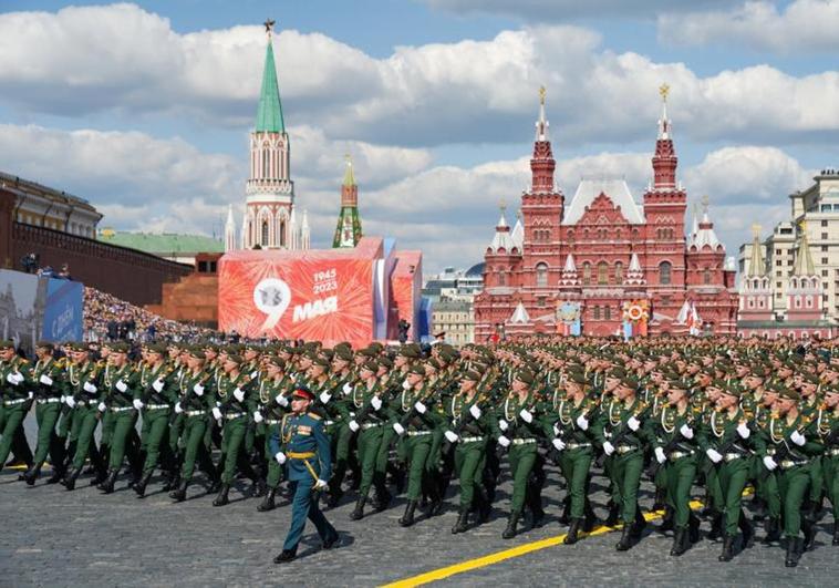 En el desfile en la Plaza Roja por el Día de la Victoria participaron este año, sobre todo, alumnos de academias militares.