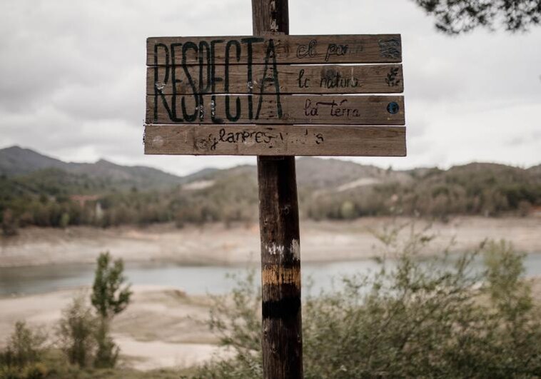 Un pantano de Cataluña, donde los embalses apenas almacenan un cuarto de sus reservas.