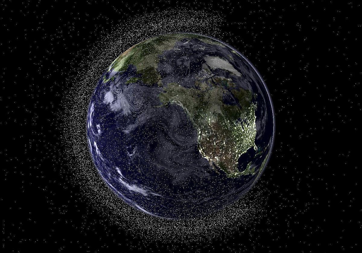 Vista espacial de la Tierra.