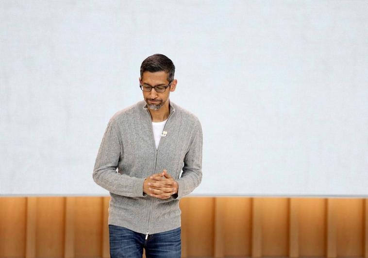 El CEO de Google, Sundar Pichai, el miércoles, durante la presentación de Bard.