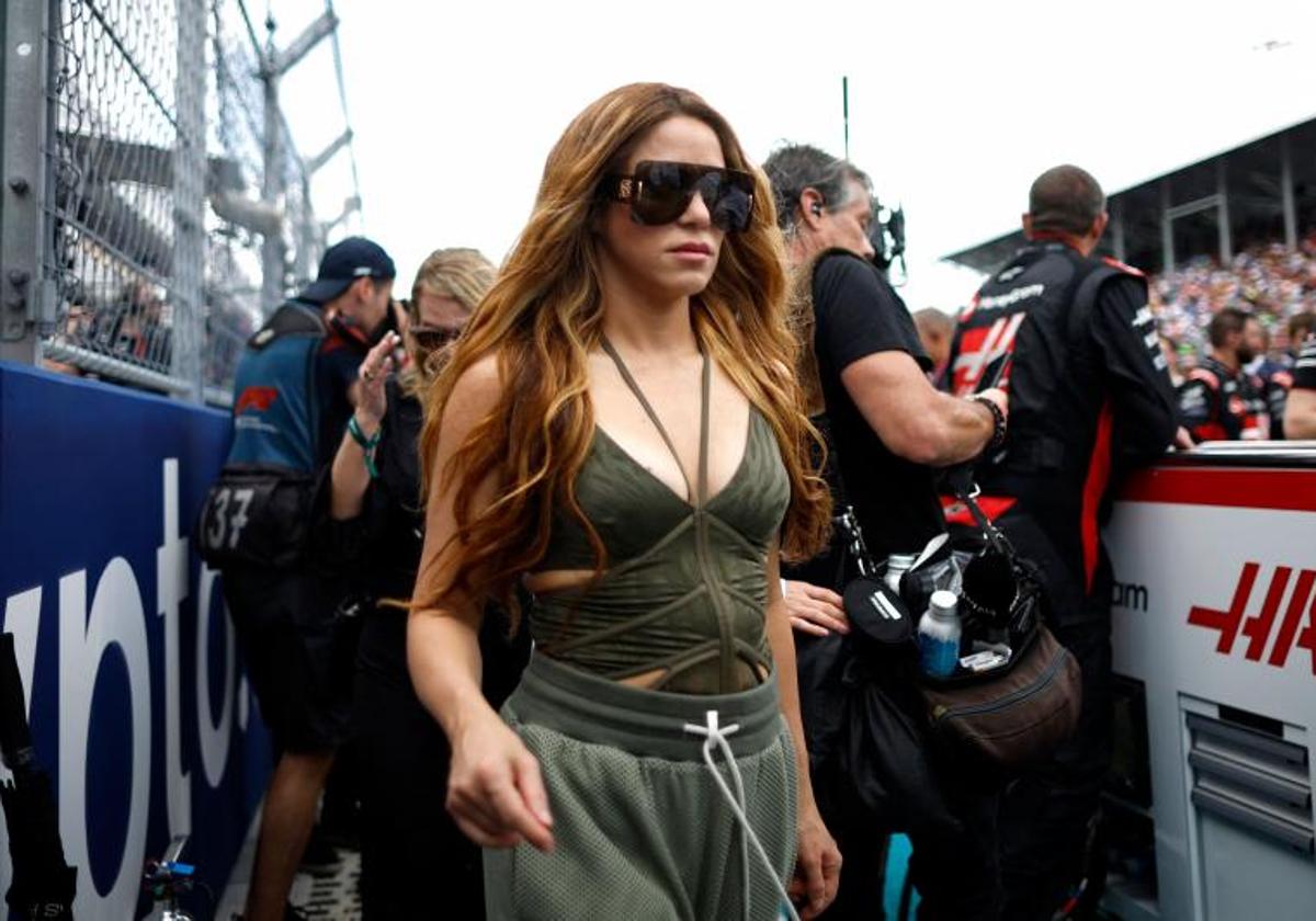 Shakira el pasado domingo en el Garn Premio de Miami de Fórmula 1.