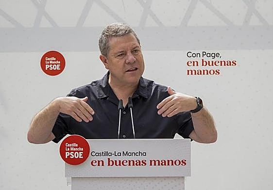 El presidente de Castilla-La Mancha y candidato del PSOE a la reelección, Emiliano García-Page.