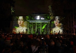 Videomapping sobre el Museo del Prado.