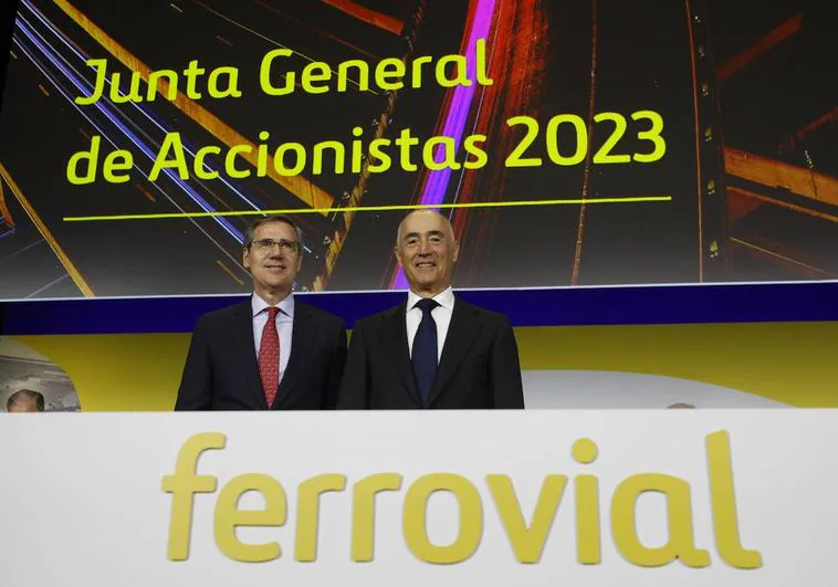 El presidente y el CEO de Ferrovial en la última junta de accionistas.