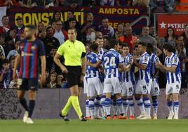 Los goles de la victoria 'txuri-urdin' en el Camp Nou