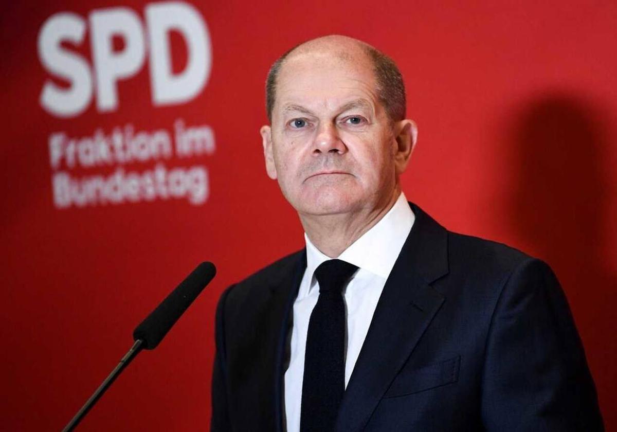 El canciller federal Olaf Scholz miembro del Partido Socialdemócrata Alemán (SPD)