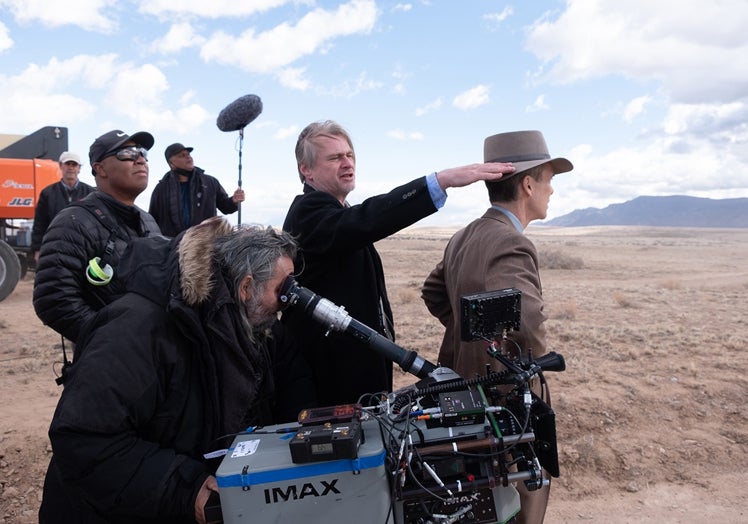 Nolan en momento del rodaje de 'Oppenheimer'