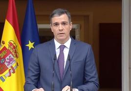 Pedro Sánchez realiza este lunes una declaración institucional.