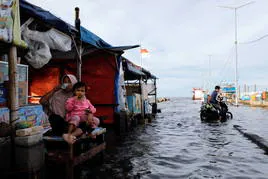 Un 40% del territorio de Yakarta se encuentra ya por debajo del nivel del mar.