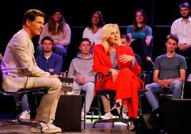 La viceprimera ministra holandesa, Sigrid Kaag, en el programa televisivo donde afirmó haber sido víctima de amenazas de muerte