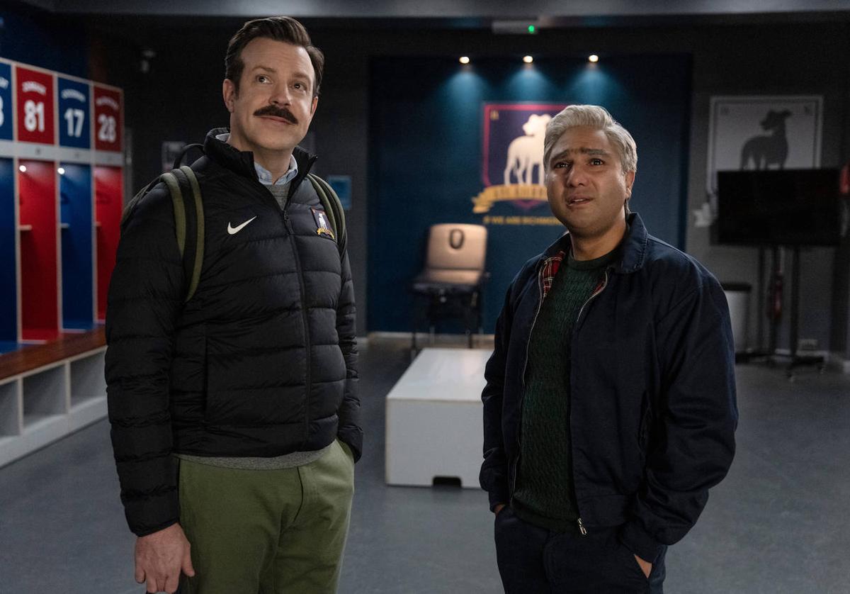 Jason Sudeikis y Nick Mohammed, como Ted y Nate, en el último episodio.