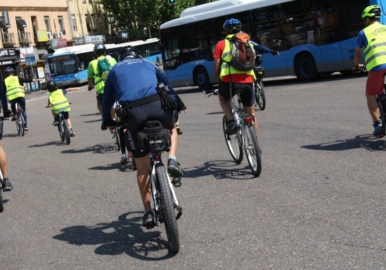 Bicicletas por las calles de Madrid