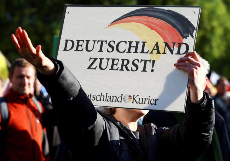 Imagen de archivo de una manifestación en Berlín de simpatizantes del partido ultraderechista AfD.