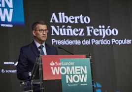 El líder del PP interviene este jueves en el Santander Women Now.