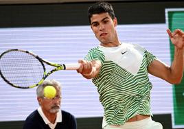 Carlos Alcaraz en Roland Garros.