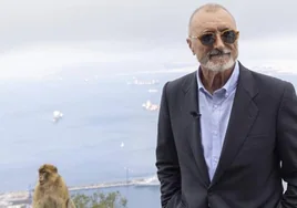 Arturo Pérez-Reverte en la presentación de 'El italiano' (2021), en Gibraltar.