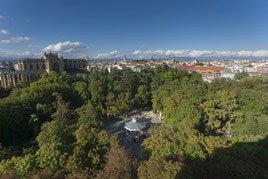 Vistas del Parque de La Florida, en Vitoria.