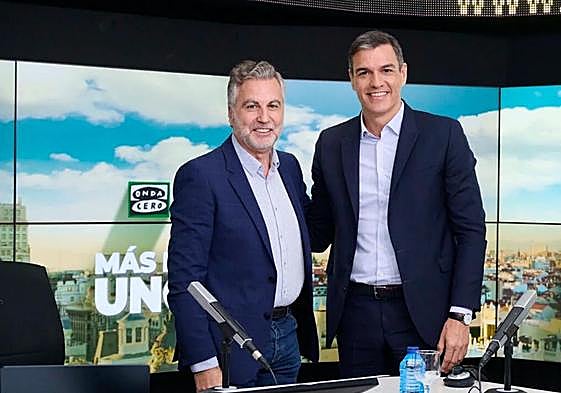 Carlos Alsina y Pedro Sánchez.