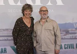 Mónica López y Javier Cámara durante la presentación de la segunda temporada de 'Rapa'.