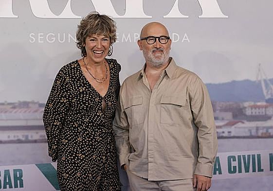 Mónica López y Javier Cámara durante la presentación de la segunda temporada de 'Rapa'.