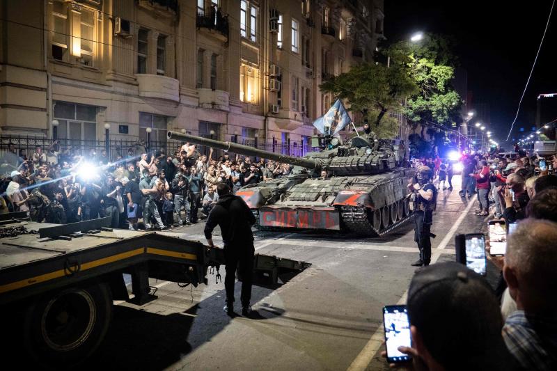 Miembros del grupo Wagner en Rostov.