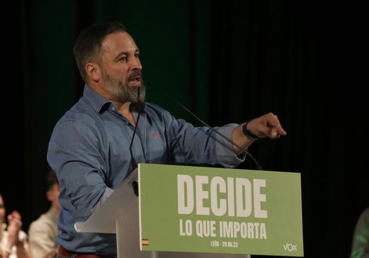 El presidente de Vox, Santiago Abascal