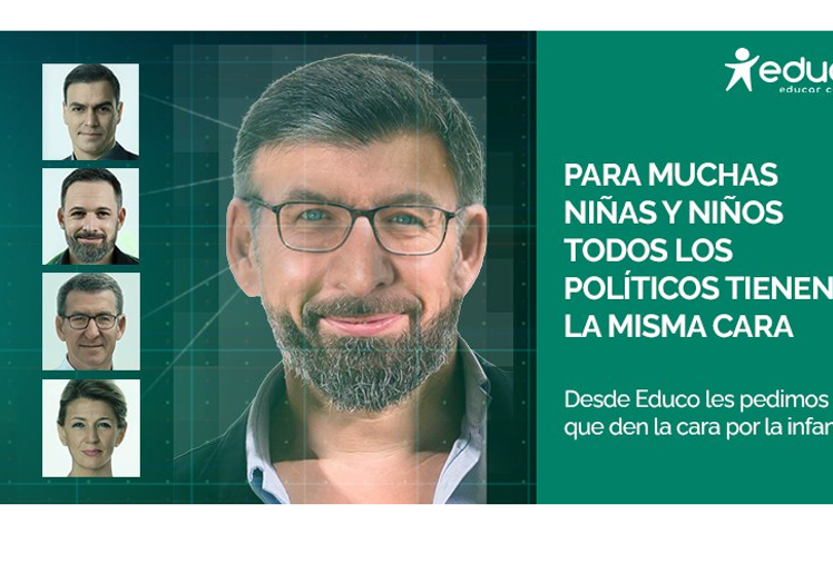 Un programa de IA ha fusionado las caras de los cuatro candidatos porque los niños creen que «todos los políticos tienen la misma cara».