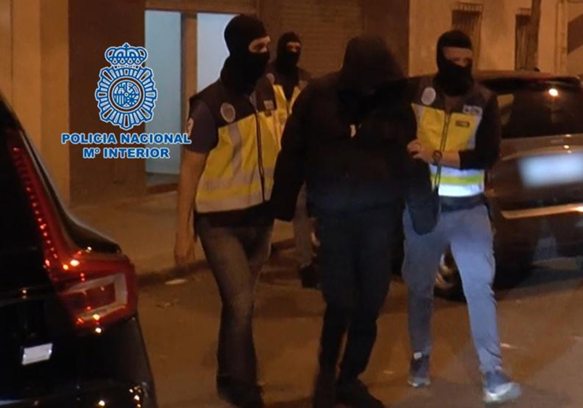 Momento de la detención de José Luis Huertas, alias 'Alcasec' en abril pasado