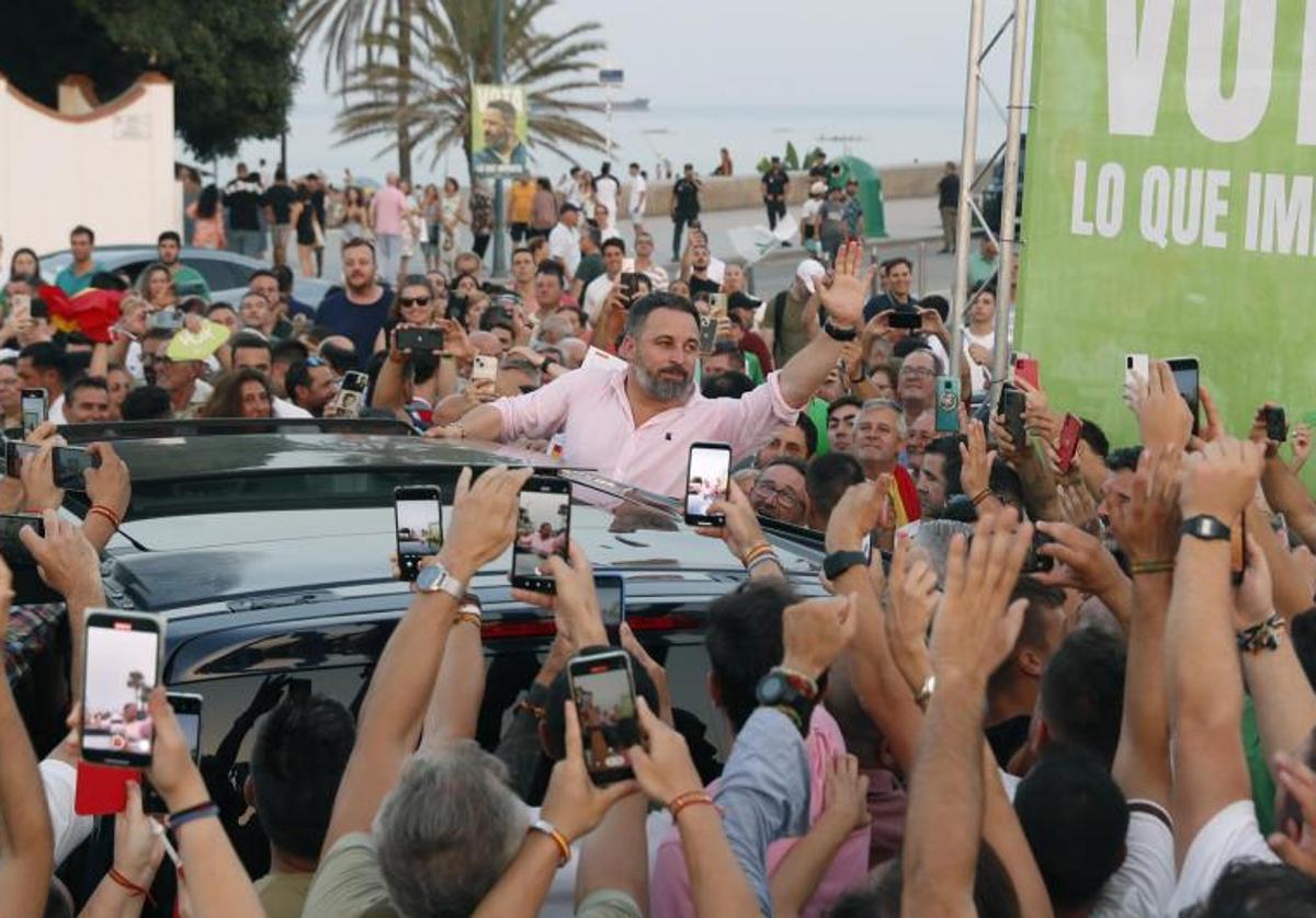 Acto de campaña de Vox en Málaga.