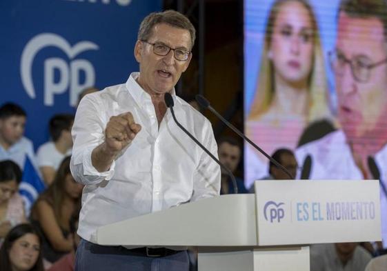 Acto electoral del PP en Murcia con Feijóo y Aznar