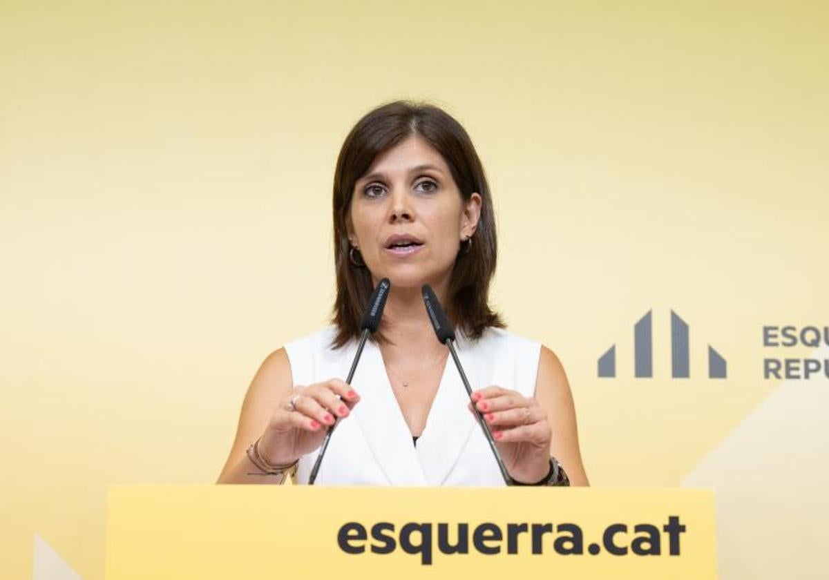 La portavoz de ERC en el Parlamento de Cataluña, Marta Vilalta, comparece en rueda de prensa