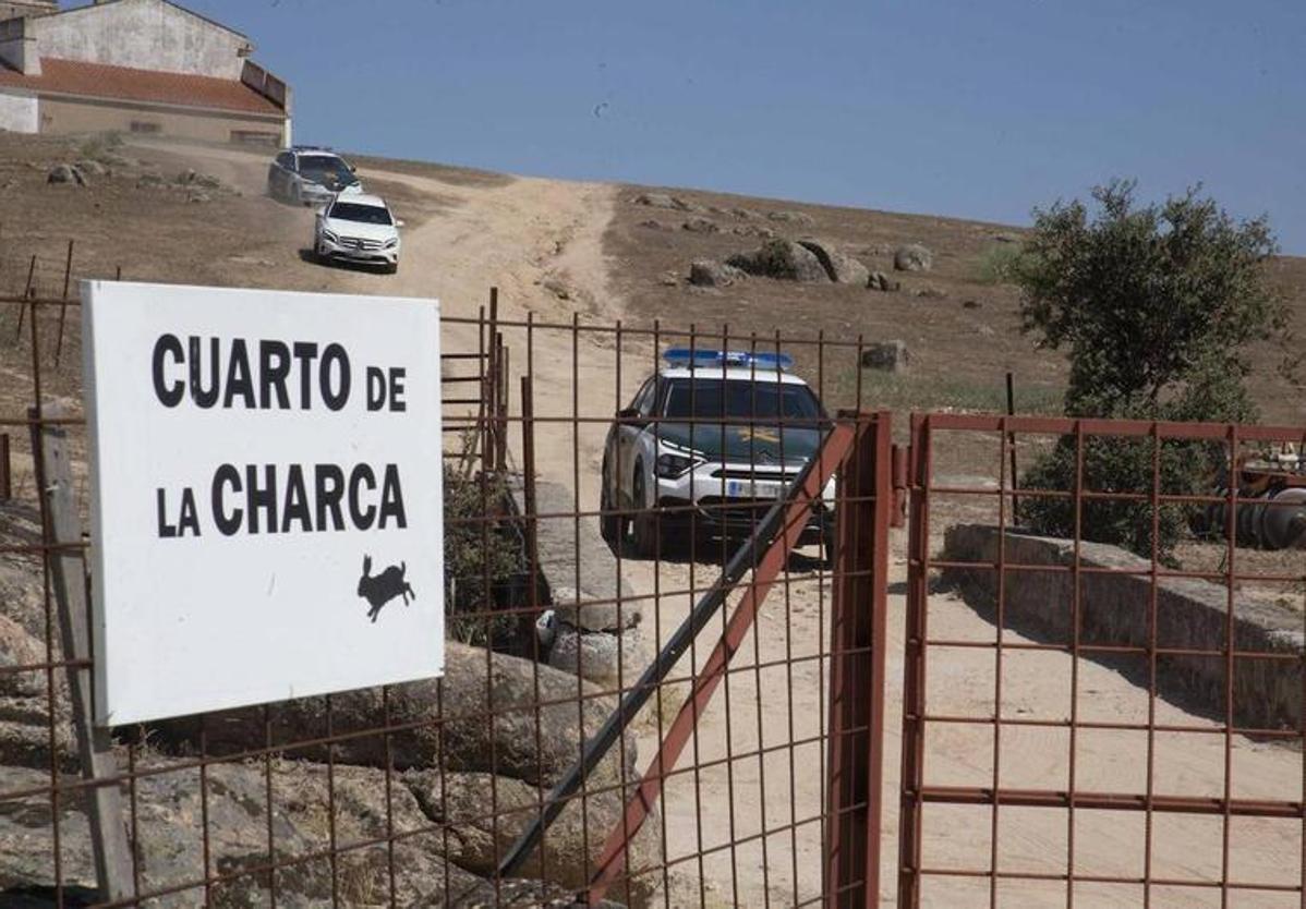 Equipos de la Guardia Civil en el lugar en el que ha caído la avioneta.