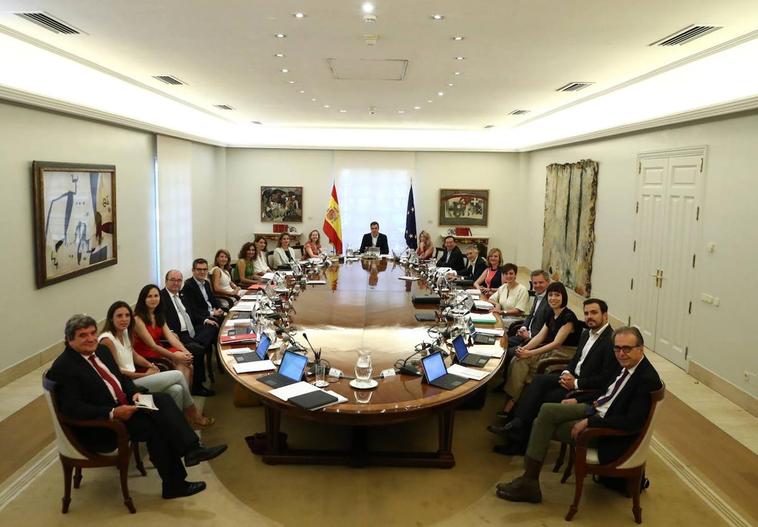 Los ministros reunidos en Consejo.