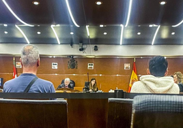 Los dos procesados asisten al juicio en la Audiencia Provincial de Álava.