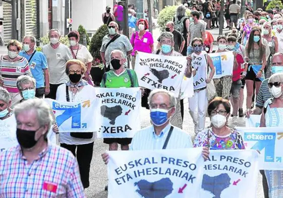 Manifestación a favor del traslado de los presos de ETA a Euskadi y Navarra
