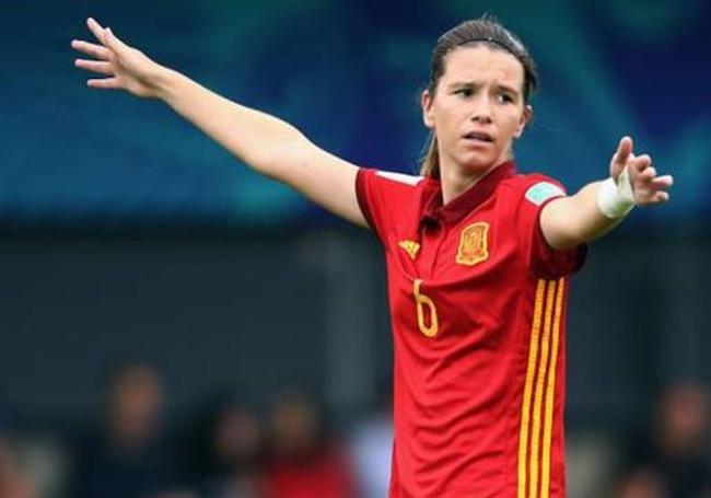 Damaris Egurrola, en un partido con la selección española en categorías inferiores