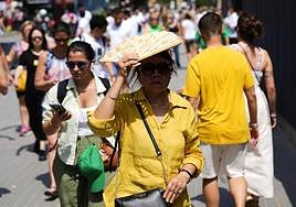 Ola de calor en Barcelona a principios de julio.