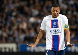 Kylian Mbappé, en un partido con el PSG.