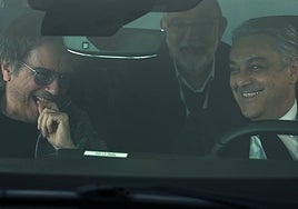 Desde la izq: Jean-Miche Jarre, Gilles Le Borgne y Luca de Meo