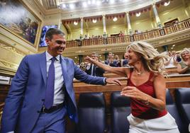 Pedro Sánchez y Yolanda Díaz.