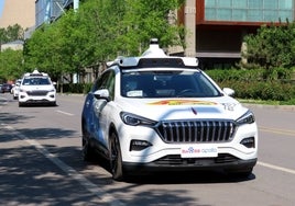 Un robotaxi de Baidu en Beijing